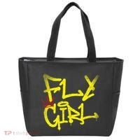 Fly Girl 80s 90s Rap B Girl Old School Hip Hop Graffiti Tote Bag thumb 0