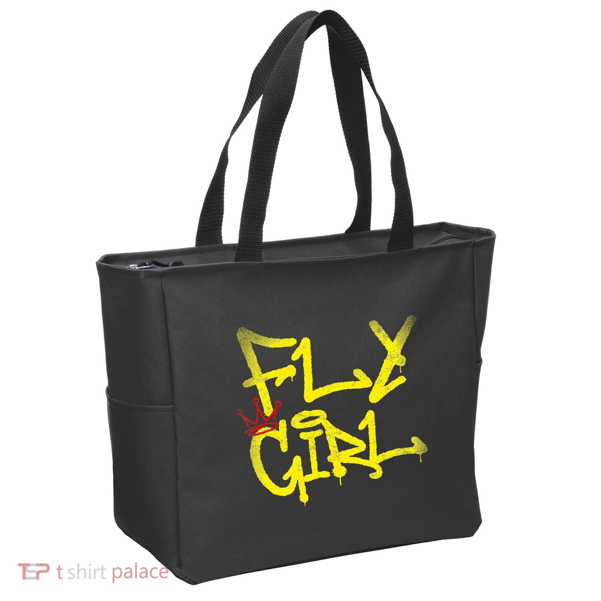 Fly Girl 80s 90s Rap B Girl Old School Hip Hop Graffiti Tote Bag