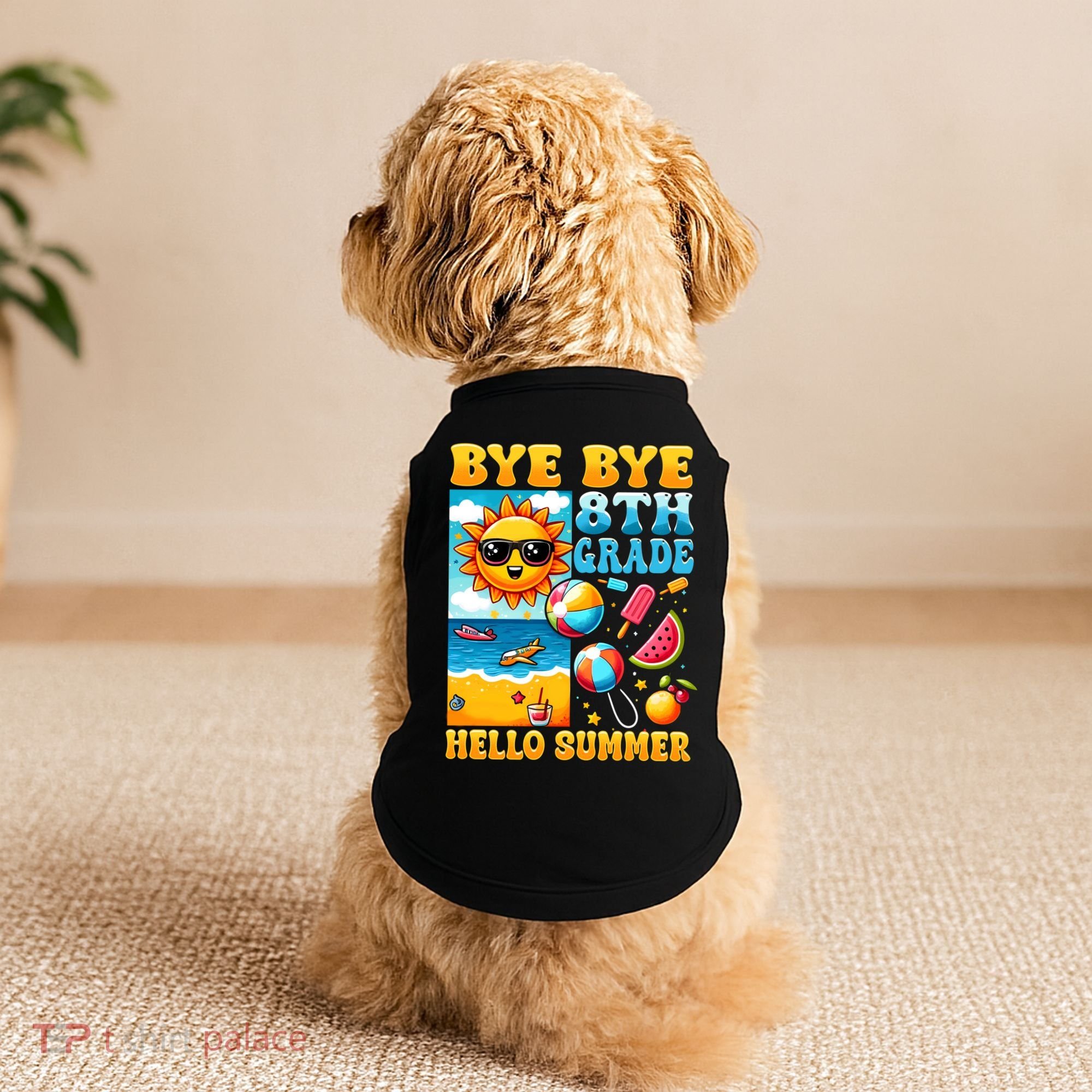 Funny Goodbye 8th Grade Hello Summer Gift Doggie Tank