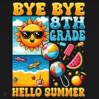 Funny Goodbye 8th Grade Hello Summer Gift Doggie Tank thumb 4