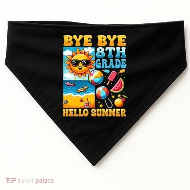Funny Goodbye 8th Grade Hello Summer Gift USA-Made Doggie Bandana
