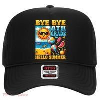 Funny Goodbye 8th Grade Hello Summer Gift Hat thumb 0