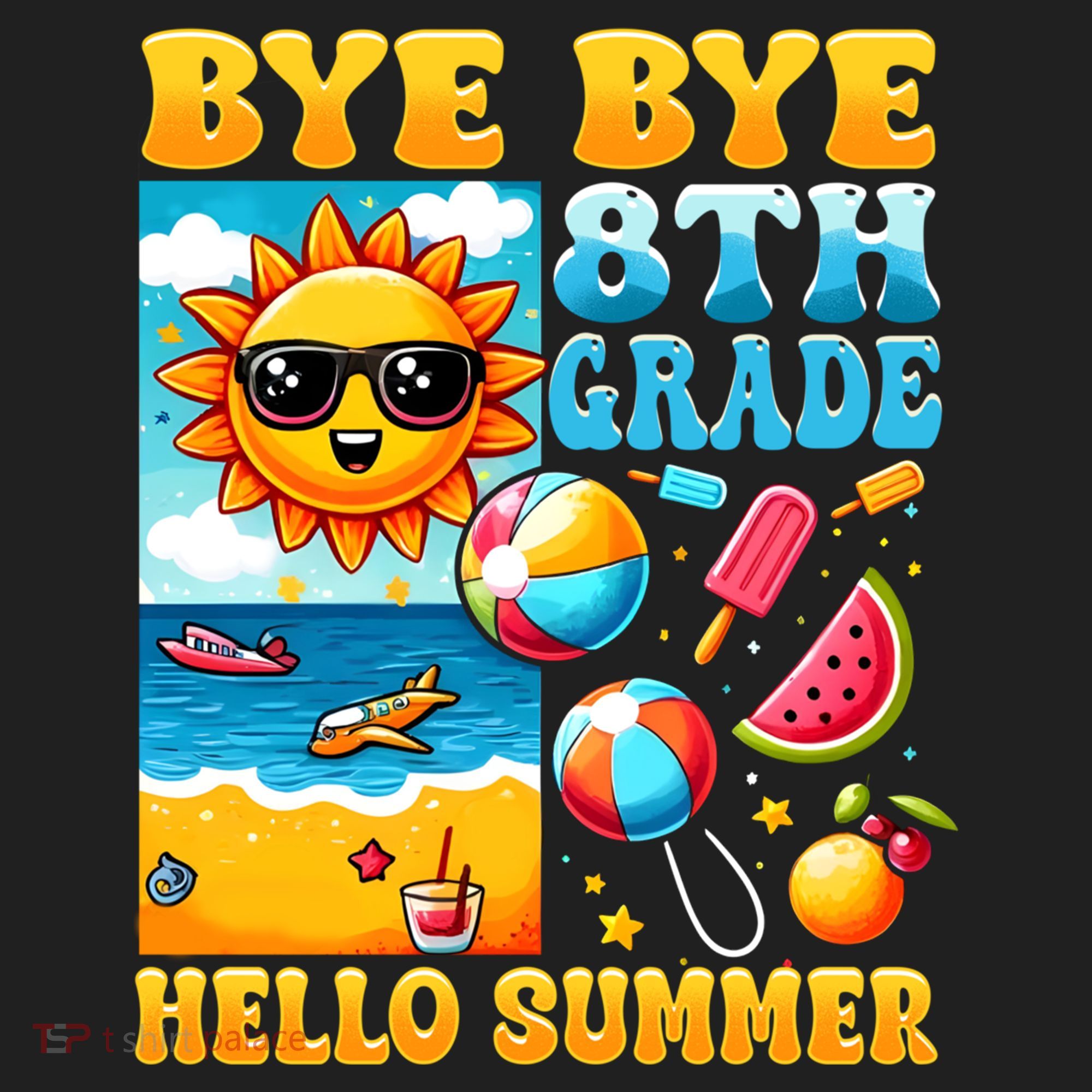 Funny Goodbye 8th Grade Hello Summer Gift Hat