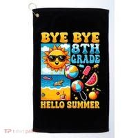 Funny Goodbye 8th Grade Hello Summer Gift Golf Towel thumb 0