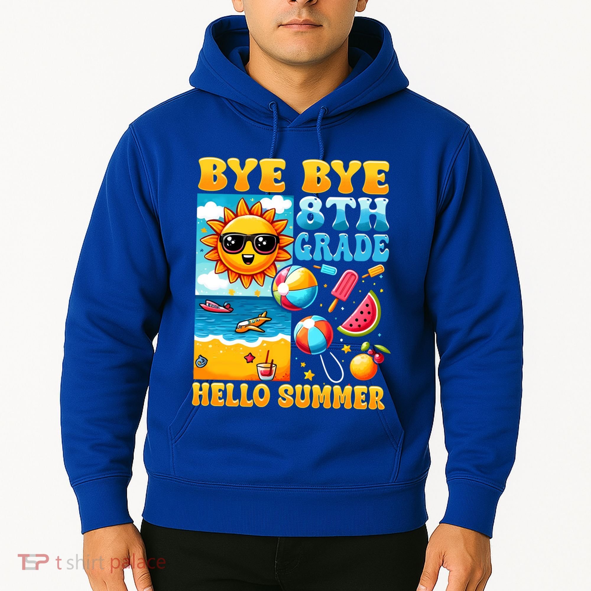 Funny Goodbye 8th Grade Hello Summer Gift Hoodie