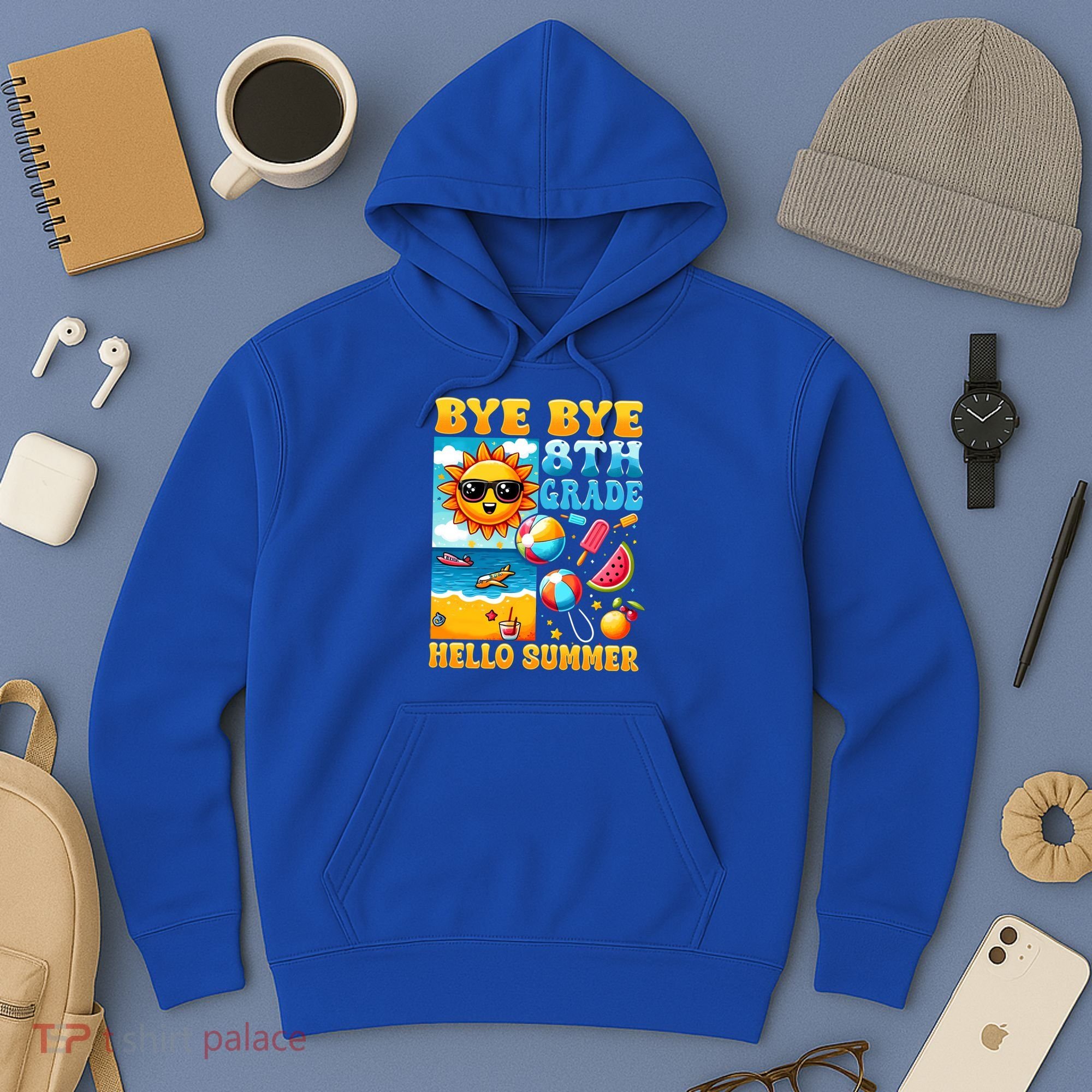 Funny Goodbye 8th Grade Hello Summer Gift Hoodie