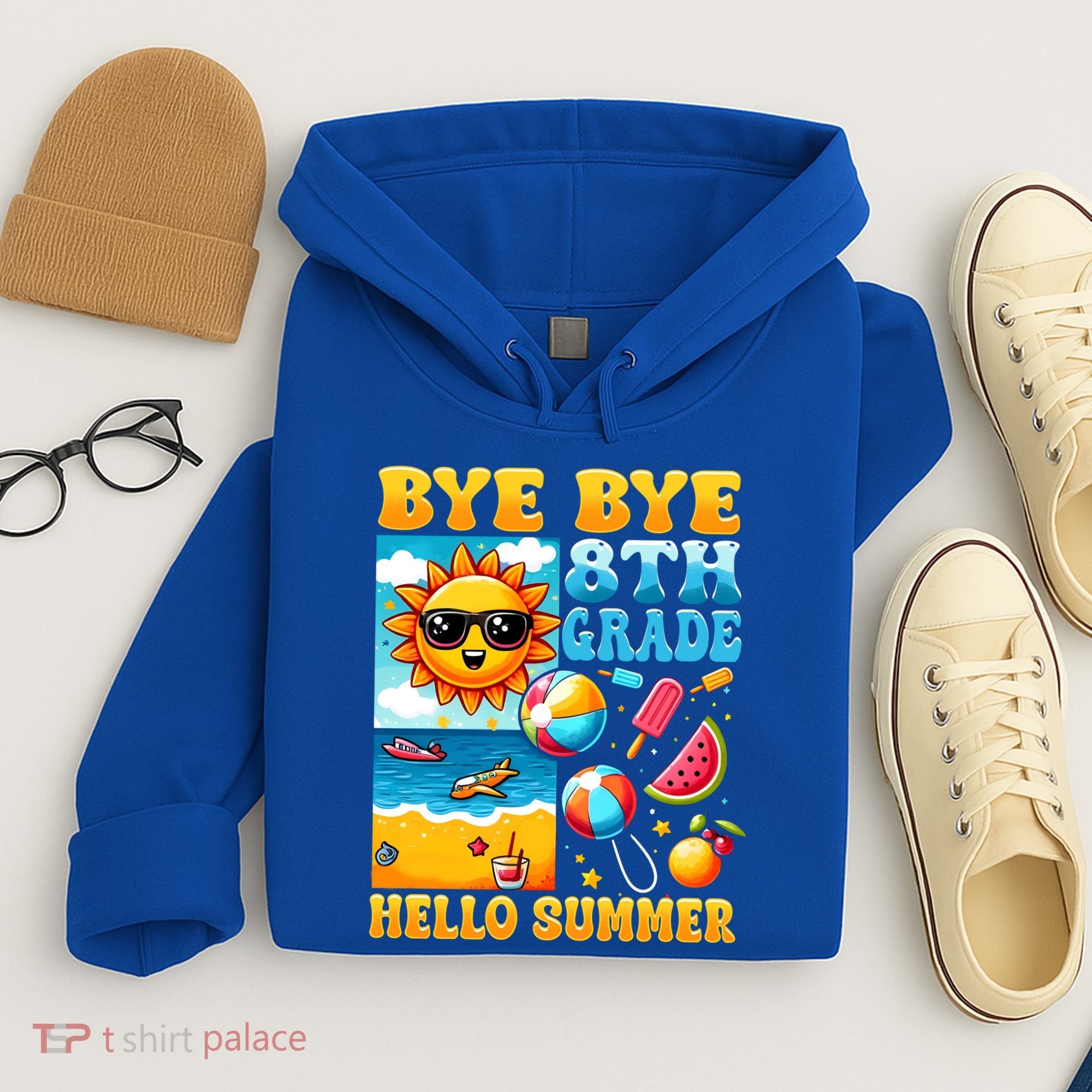Funny Goodbye 8th Grade Hello Summer Gift Hoodie