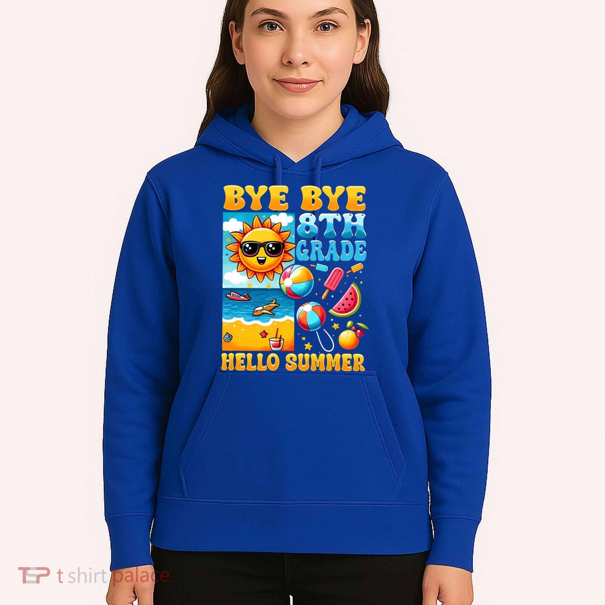 Funny Goodbye 8th Grade Hello Summer Gift Hoodie