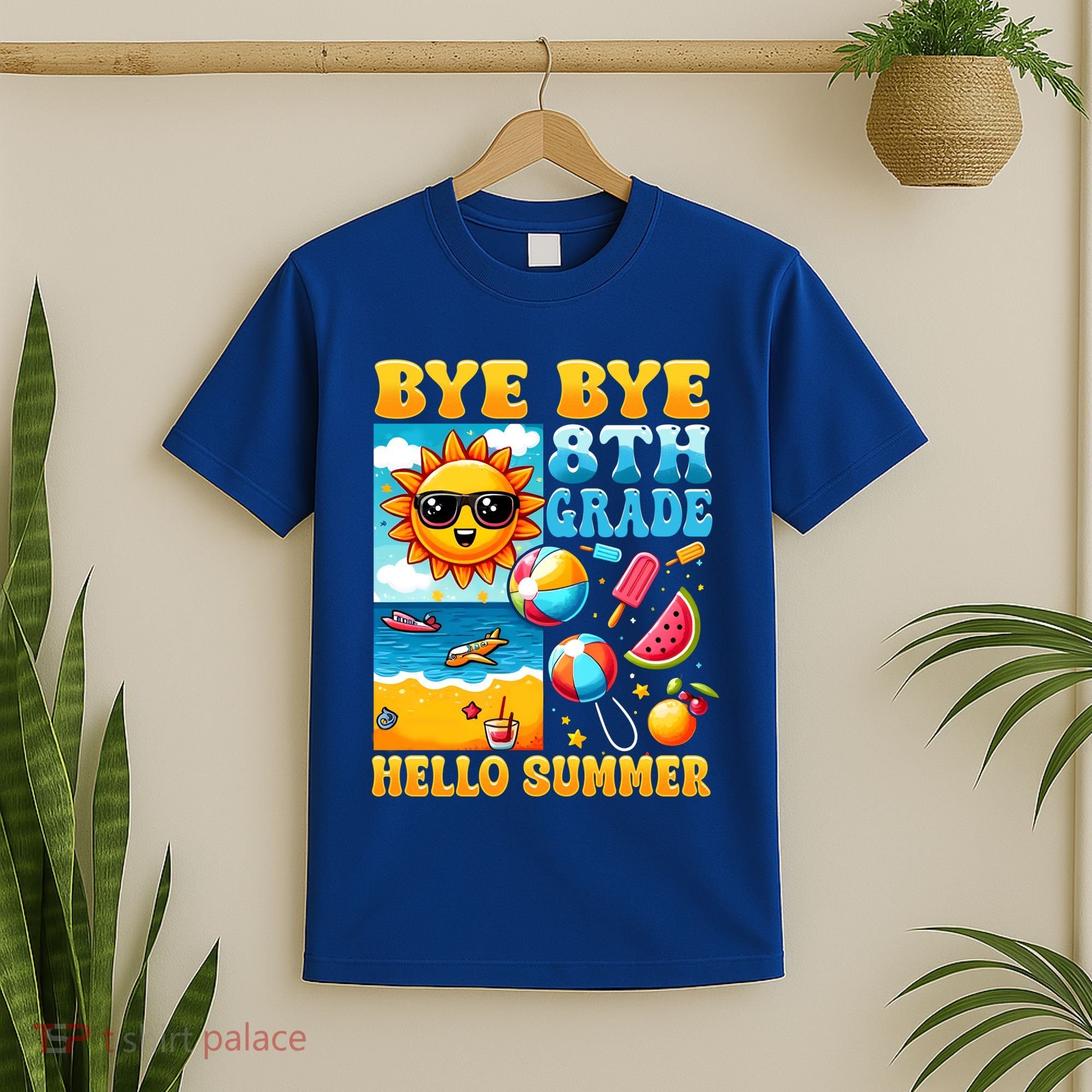Funny Goodbye 8th Grade Hello Summer Gift T-Shirt