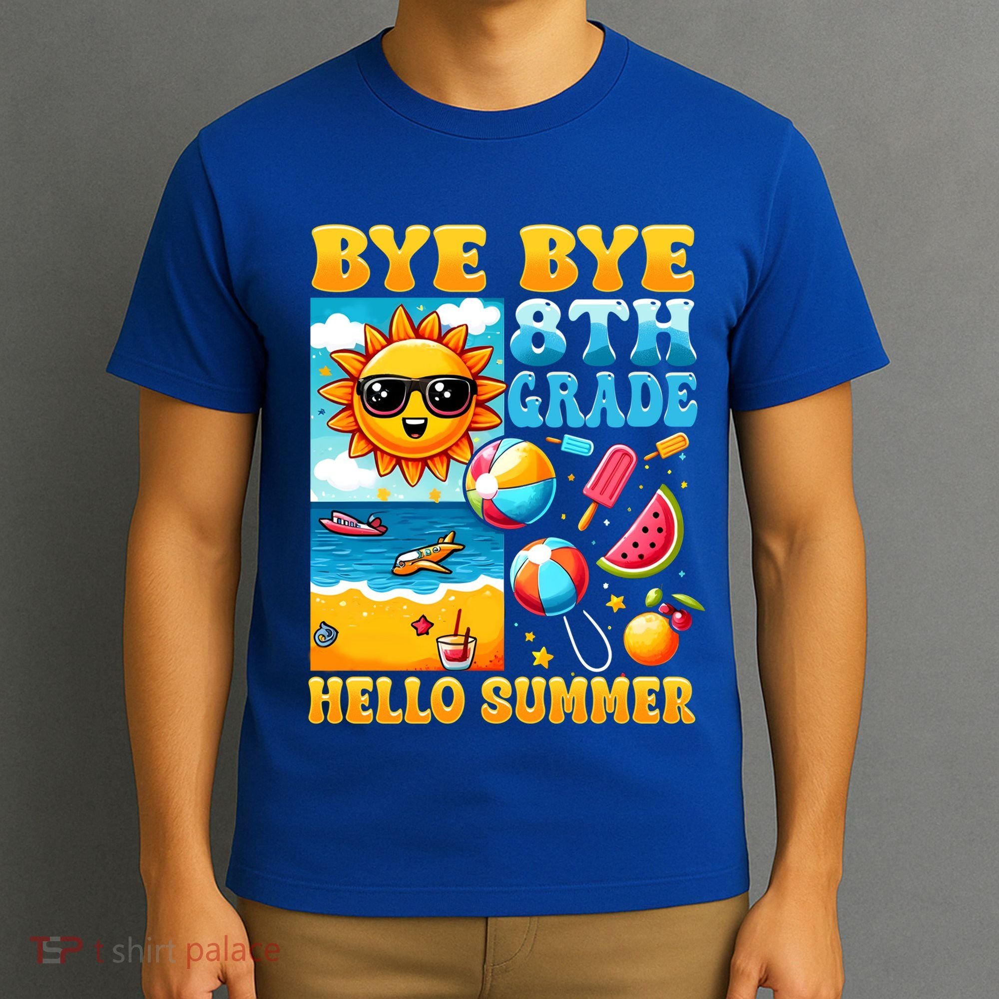 Funny Goodbye 8th Grade Hello Summer Gift T-Shirt