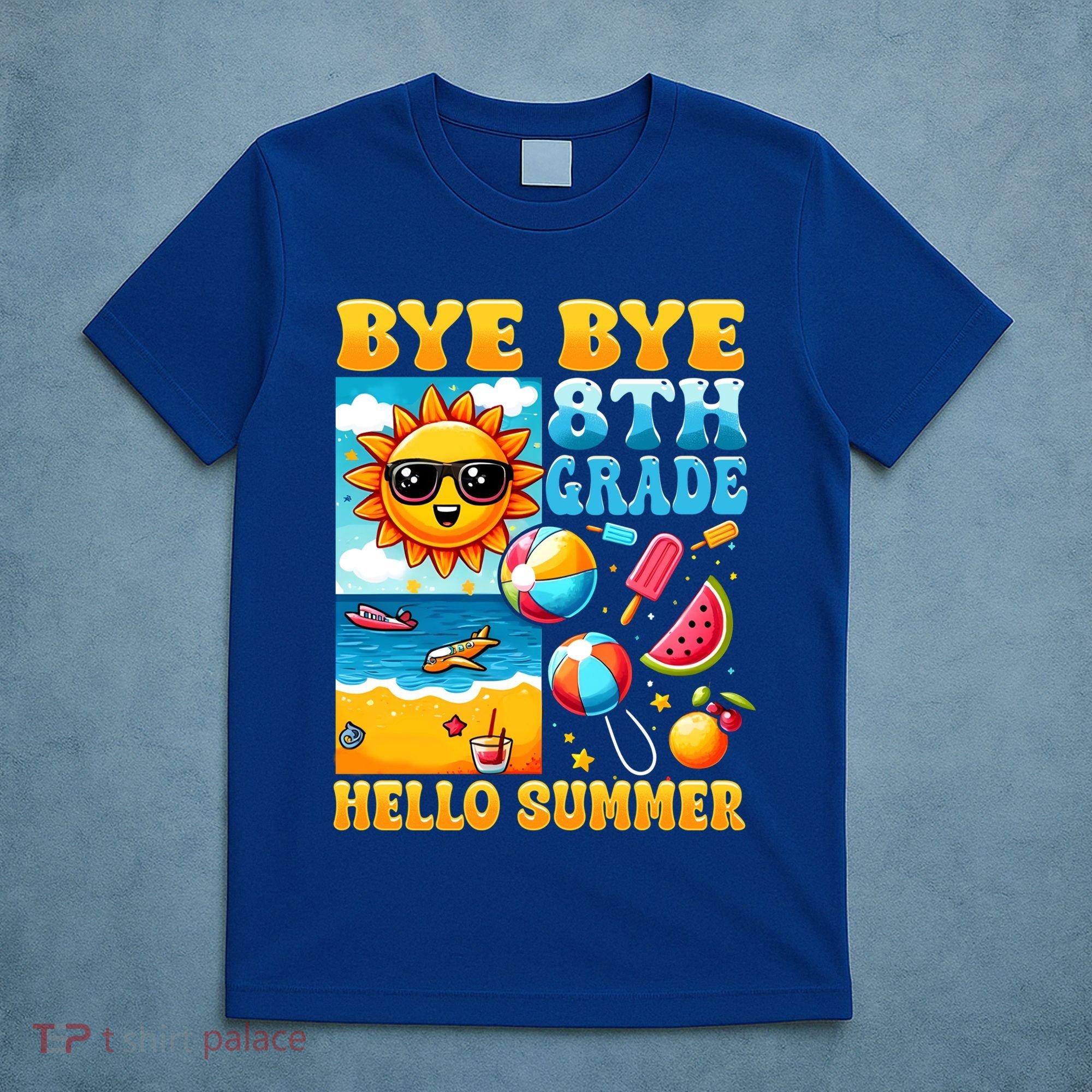 Funny Goodbye 8th Grade Hello Summer Gift T-Shirt
