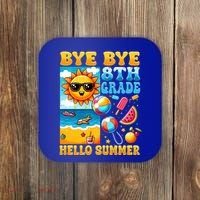 Funny Goodbye 8th Grade Hello Summer Gift Coaster thumb 0