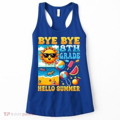 Funny Goodbye 8th Grade Hello Summer Gift Women's Tank Top