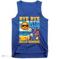 Funny Goodbye 8th Grade Hello Summer Gift Tank Top thumb 0