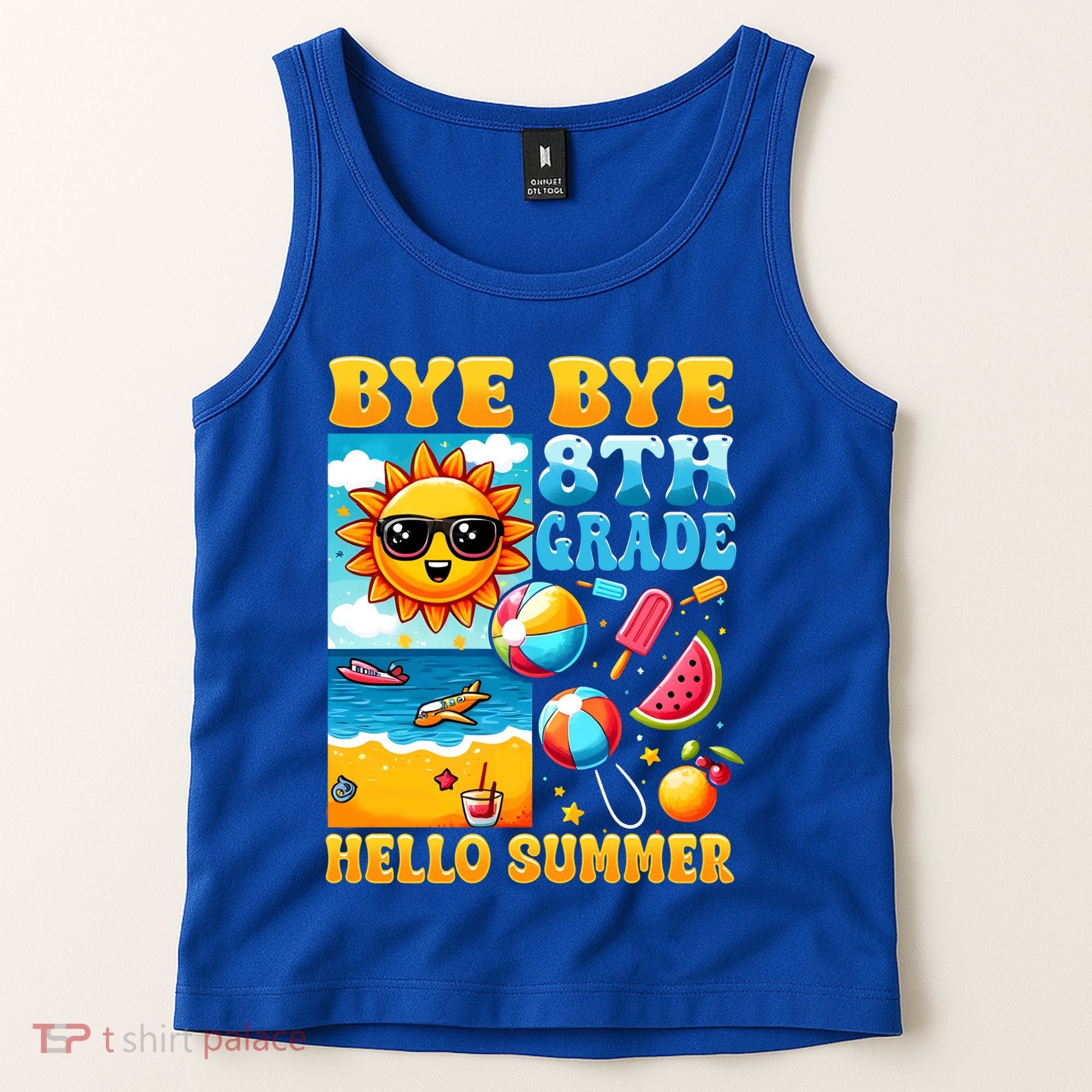 Funny Goodbye 8th Grade Hello Summer Gift Tank Top