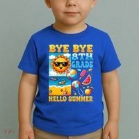 Funny Goodbye 8th Grade Hello Summer Gift Toddler T-Shirt thumb 2