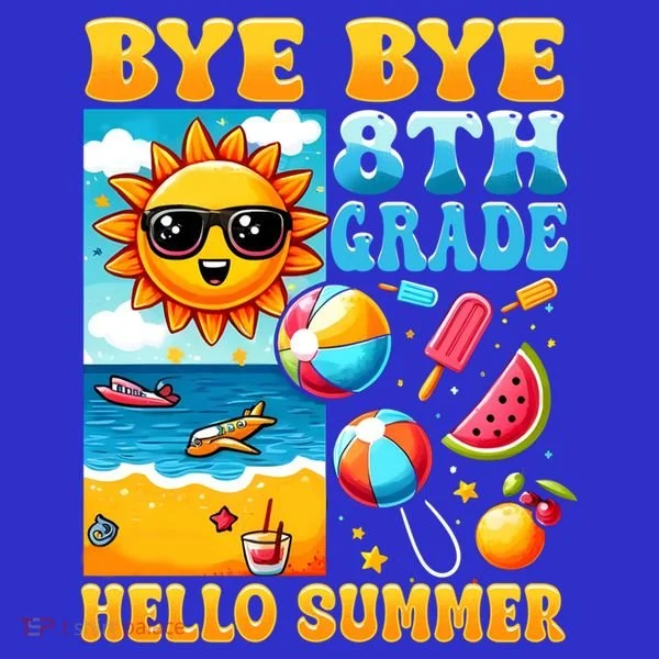 Funny Goodbye 8th Grade Hello Summer Gift Women's Long Sleeve Shirt