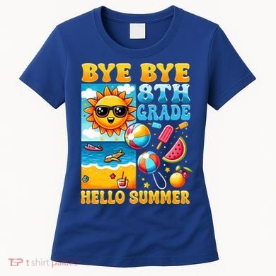 Funny Goodbye 8th Grade Hello Summer Gift Women's T-Shirt