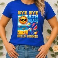 Funny Goodbye 8th Grade Hello Summer Gift Women's T-Shirt thumb 2