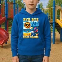 Funny Goodbye 8th Grade Hello Summer Gift Kids Hoodie thumb 2