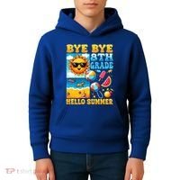 Funny Goodbye 8th Grade Hello Summer Gift Kids Hoodie thumb 4
