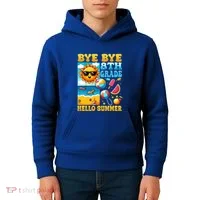 Funny Goodbye 8th Grade Hello Summer Gift Kids Hoodie thumb 4