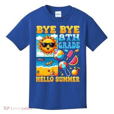 Funny Goodbye 8th Grade Hello Summer Gift Kids T-Shirt