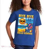 Funny Goodbye 8th Grade Hello Summer Gift Kids T-Shirt thumb 2