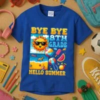 Funny Goodbye 8th Grade Hello Summer Gift Kids T-Shirt thumb 3