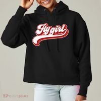 Fly Girl 80s 90s Old School Hip Hop Ladies Heavyweight Boxy Pullover Hoodie thumb 0