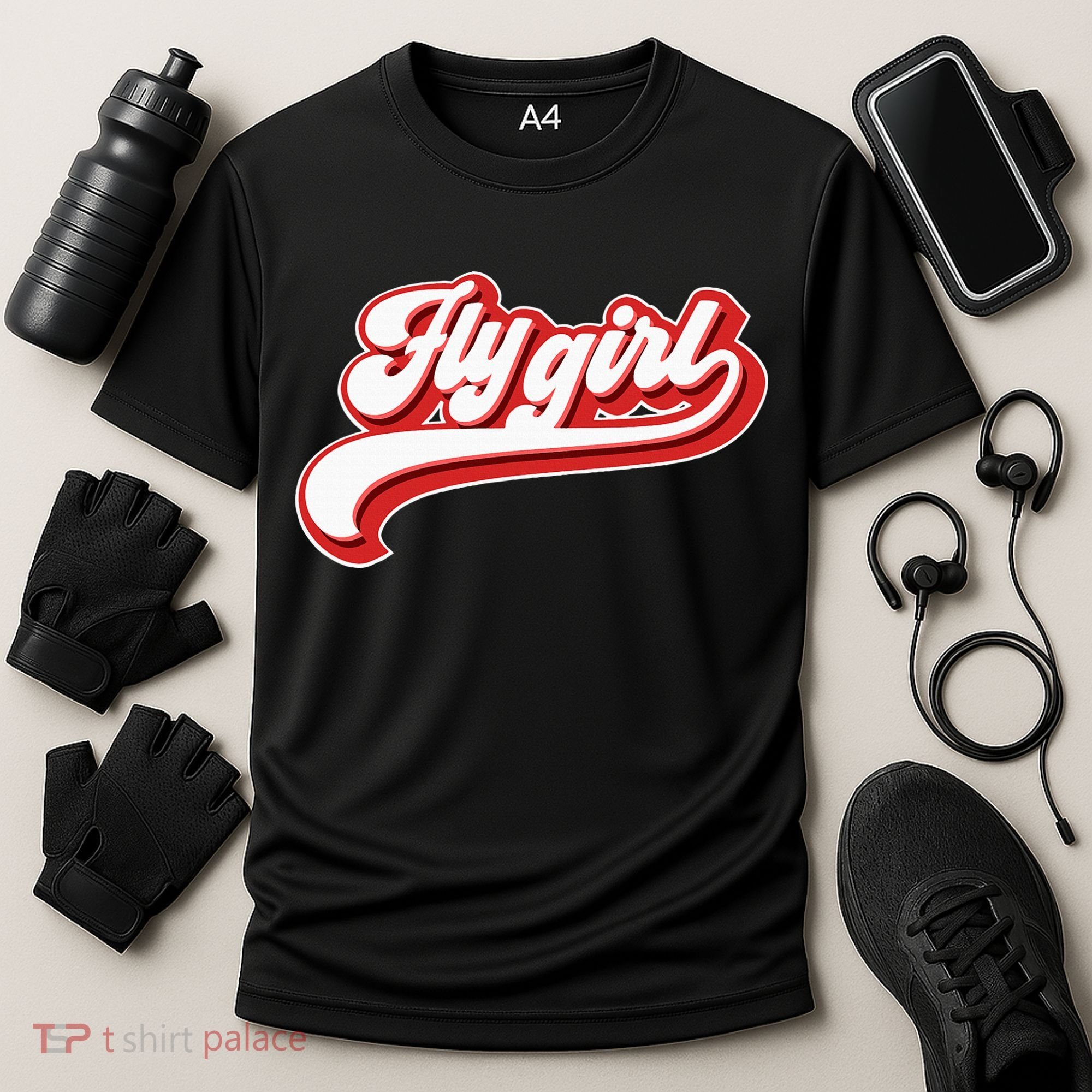 Fly Girl 80s 90s Old School Hip Hop Cooling Performance Crew T-Shirt