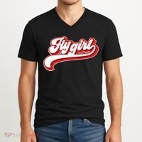 Fly Girl 80s 90s Old School Hip Hop V-Neck T-Shirt thumb 2