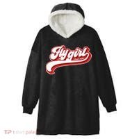 Fly Girl 80s 90s Old School Hip Hop Hooded Wearable Blanket thumb 0
