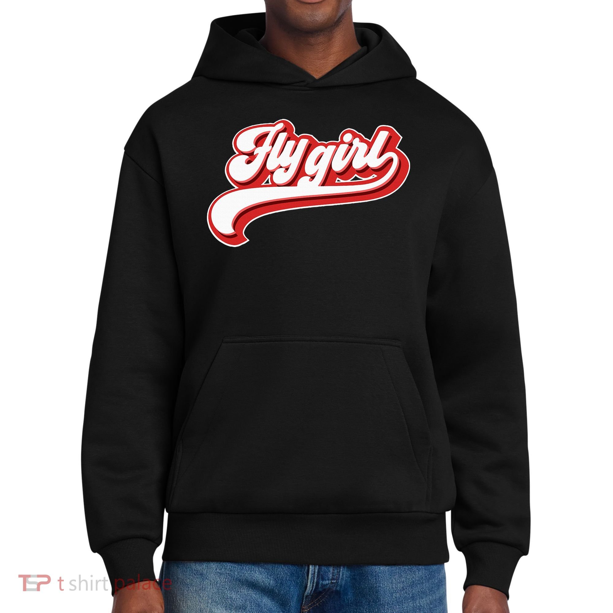 Fly Girl 80s 90s Old School Hip Hop District V.I.T. Heavyweight Hoodie