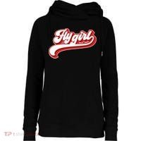 Fly Girl 80s 90s Old School Hip Hop Womens Funnel Neck Pullover Hood thumb 0