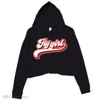 Fly Girl 80s 90s Old School Hip Hop Crop Fleece Hoodie thumb 0
