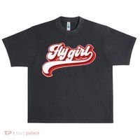 Fly Girl 80s 90s Old School Hip Hop Urban Oversized Heavyweight T-Shirt thumb 0