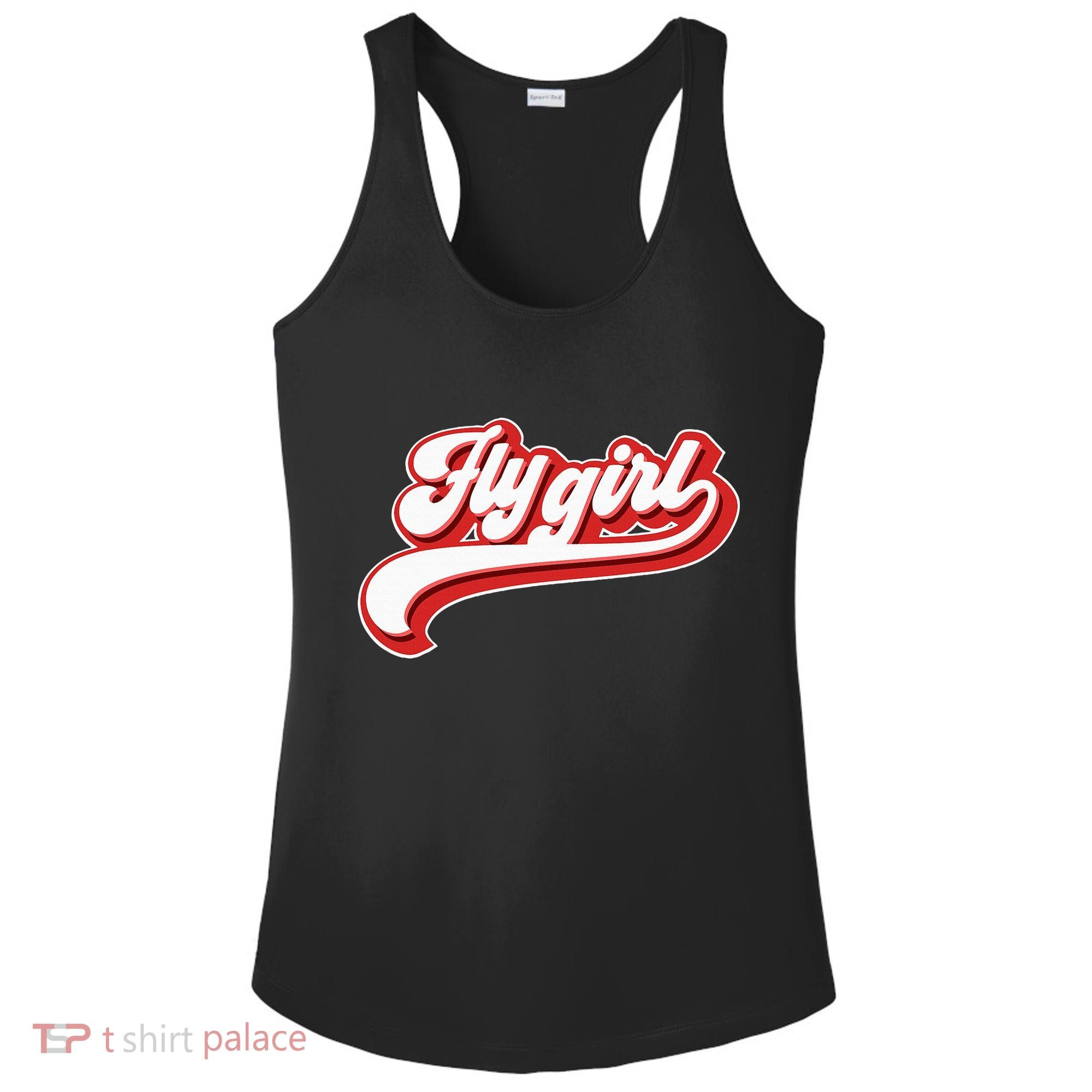 Fly Girl 80s 90s Old School Hip Hop Ladies PosiCharge Competitor Racerback Tank