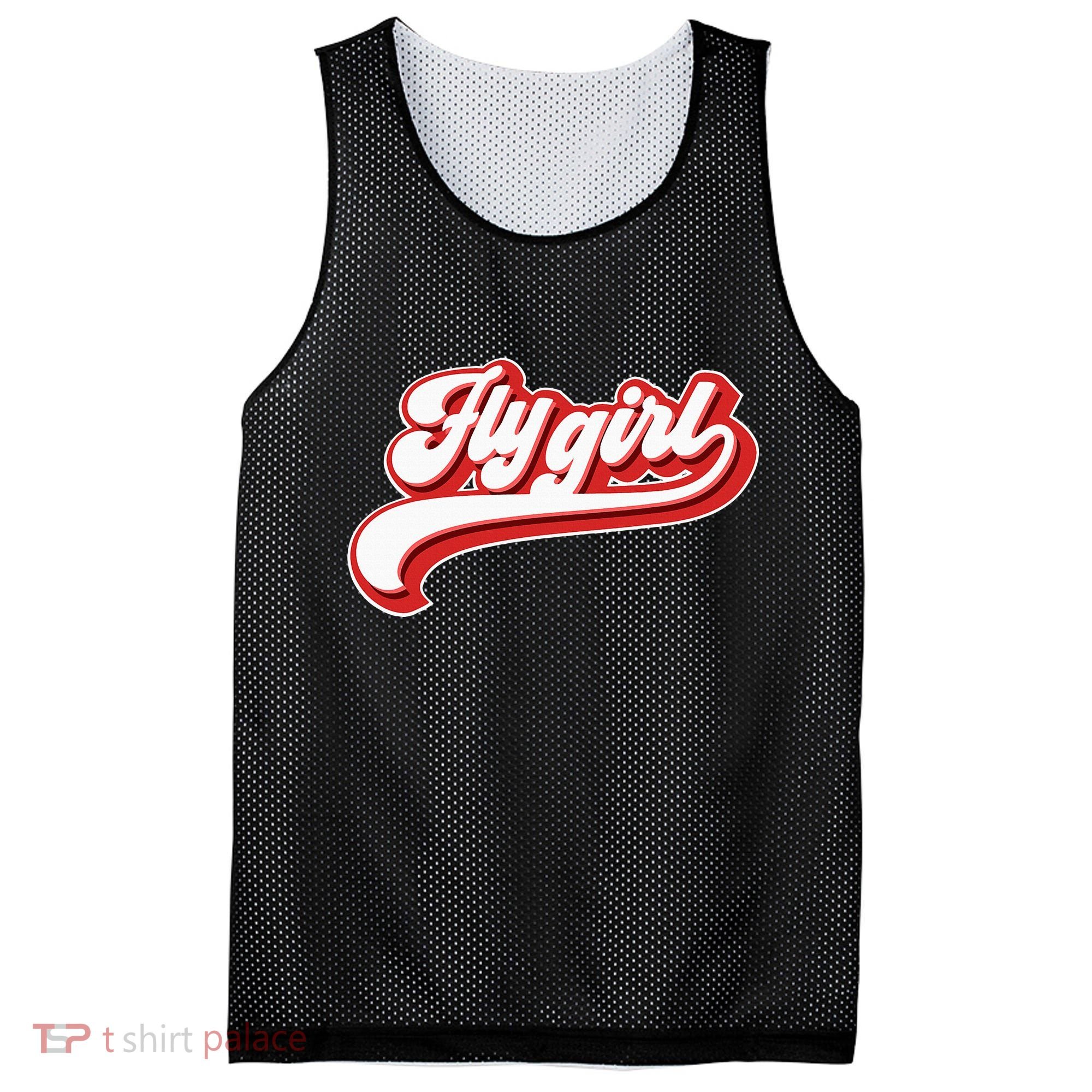 Fly Girl 80s 90s Old School Hip Hop Mesh Reversible Basketball Jersey Tank