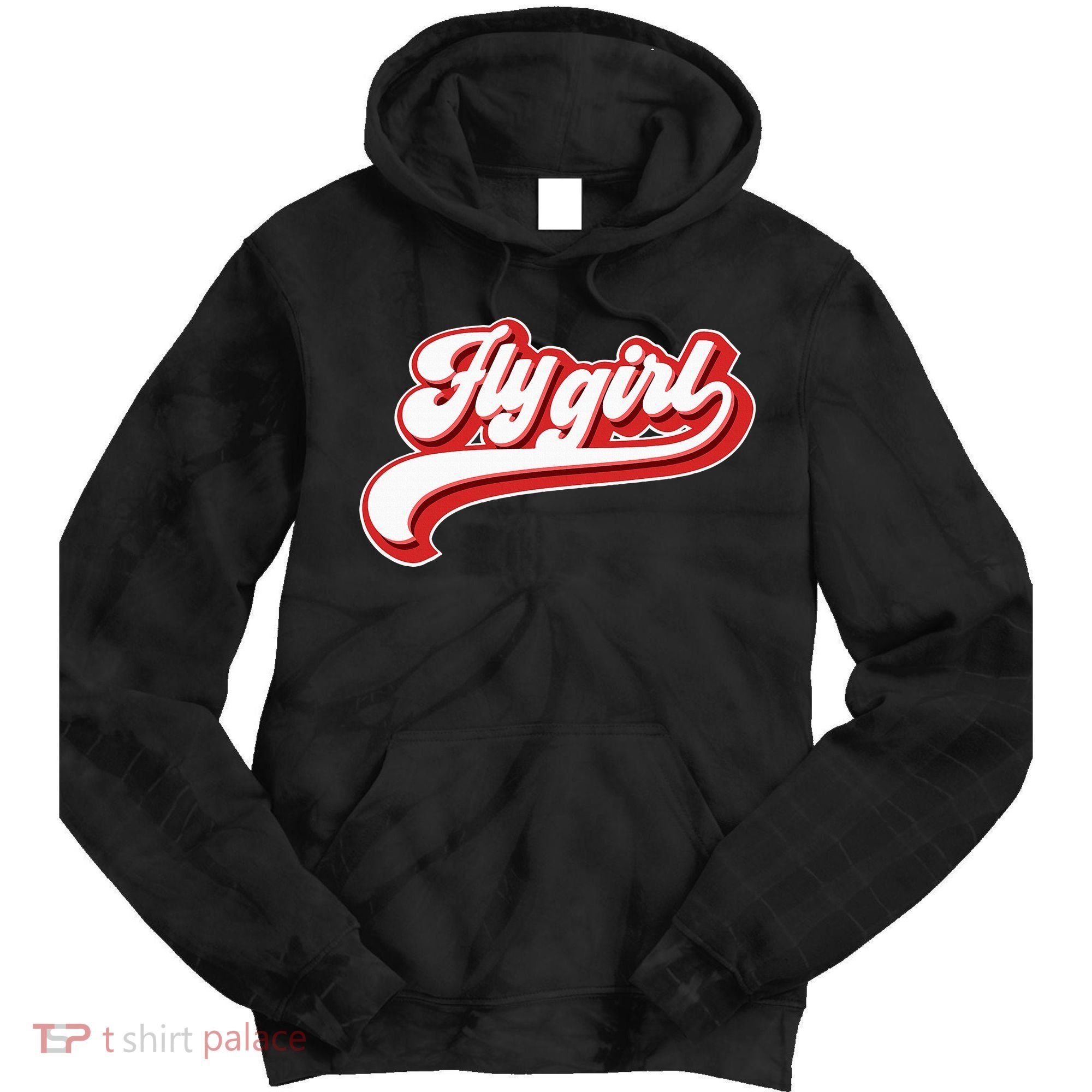 Fly Girl 80s 90s Old School Hip Hop Tie Dye Hoodie
