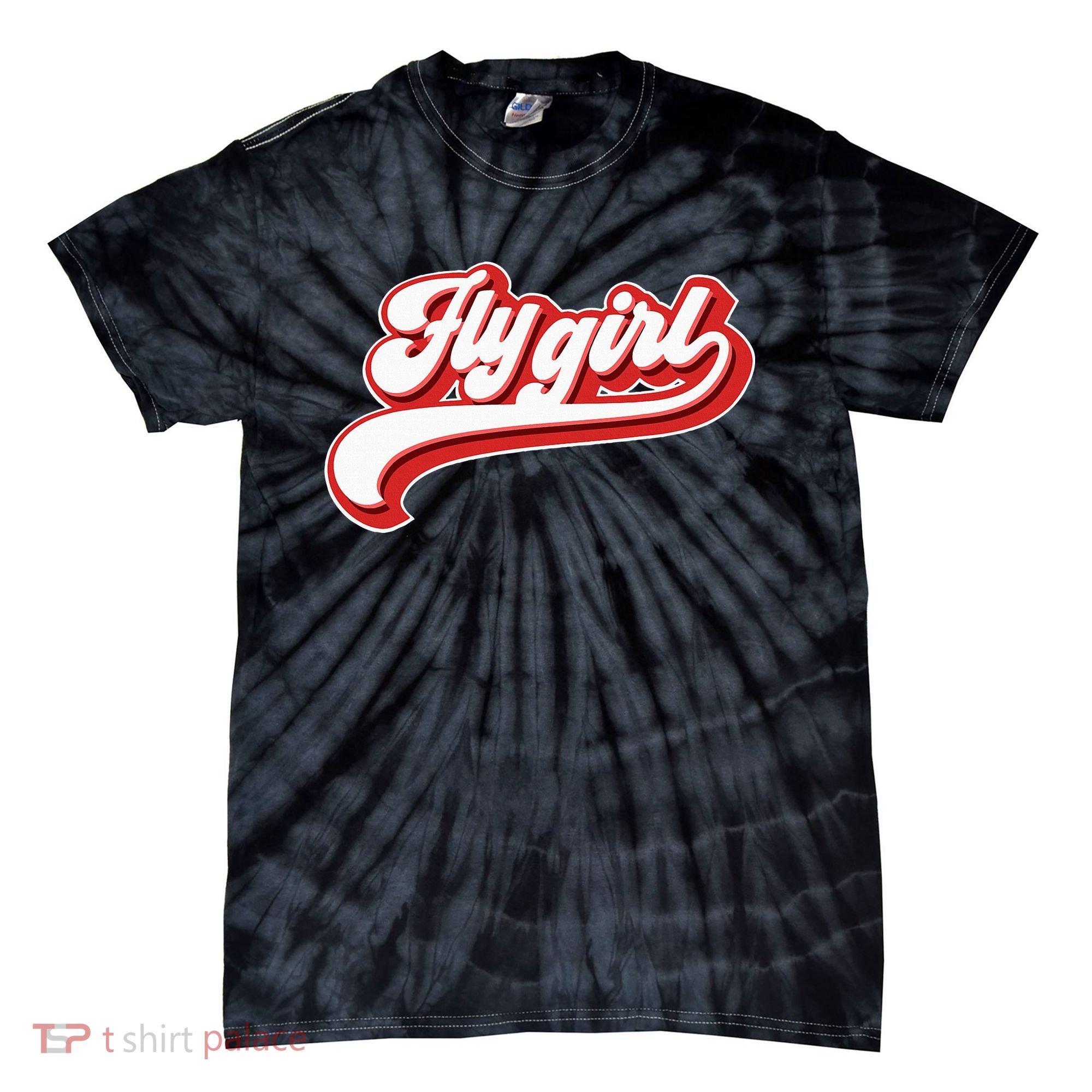 Fly Girl 80s 90s Old School Hip Hop Tie-Dye T-Shirt