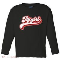 Fly Girl 80s 90s Old School Hip Hop Toddler Long Sleeve Shirt thumb 0