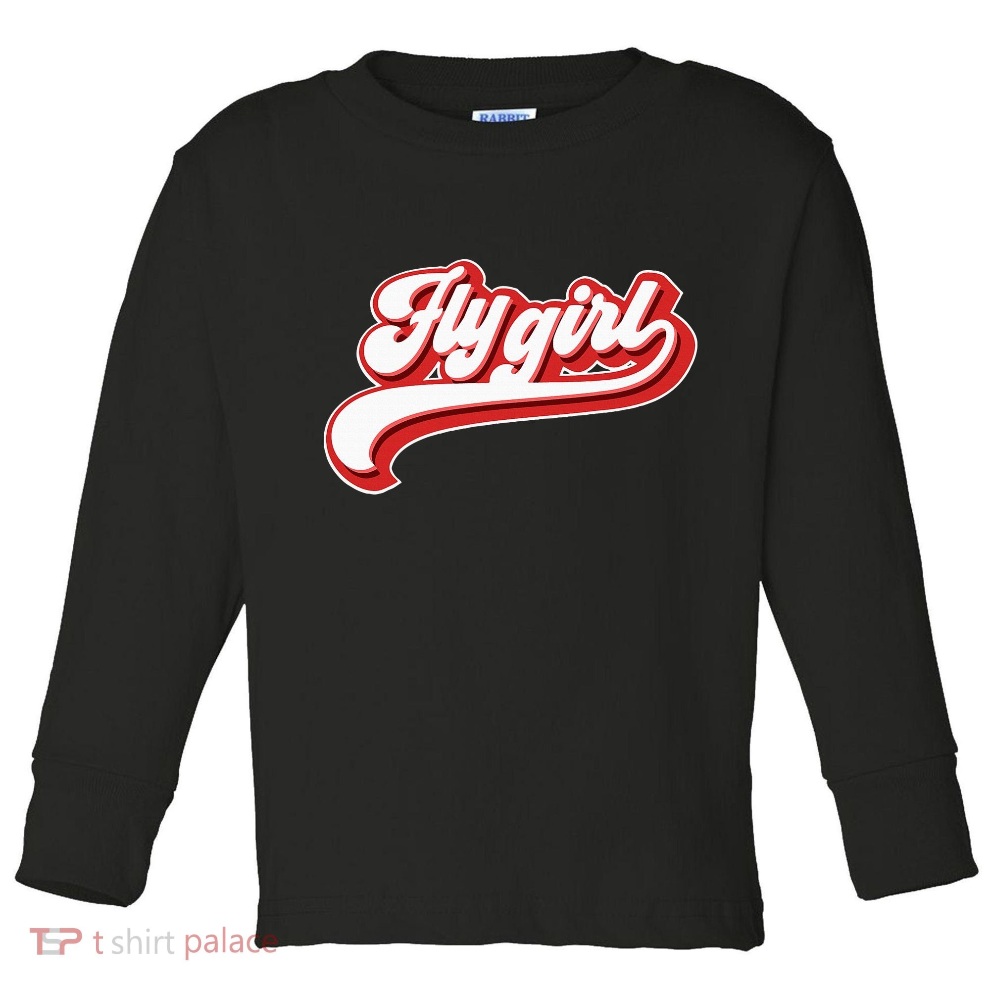 Fly Girl 80s 90s Old School Hip Hop Toddler Long Sleeve Shirt