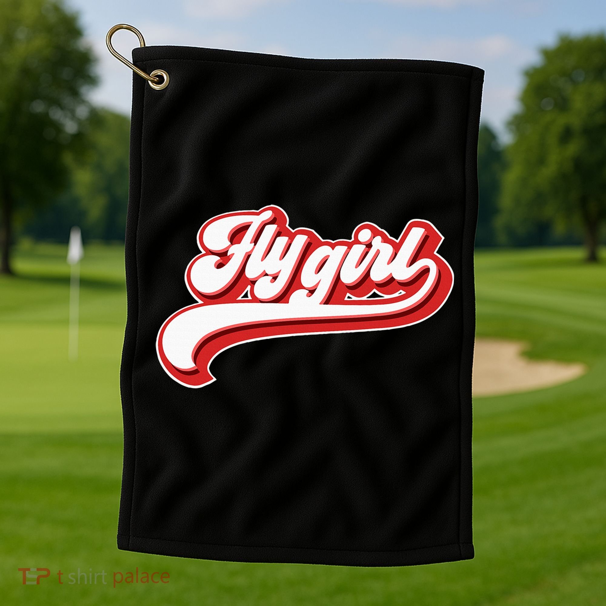 Fly Girl 80s 90s Old School Hip Hop Golf Towel