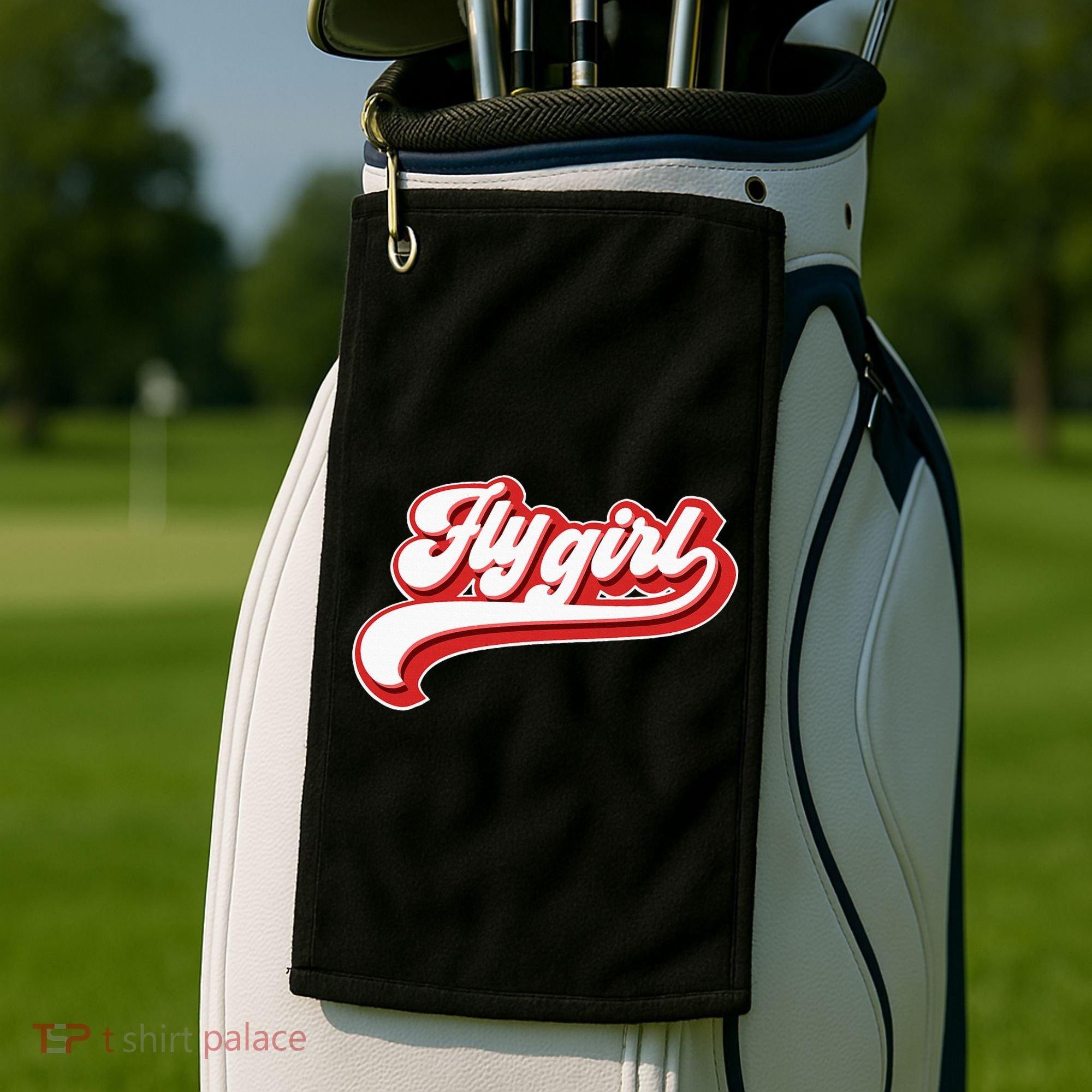 Fly Girl 80s 90s Old School Hip Hop Golf Towel