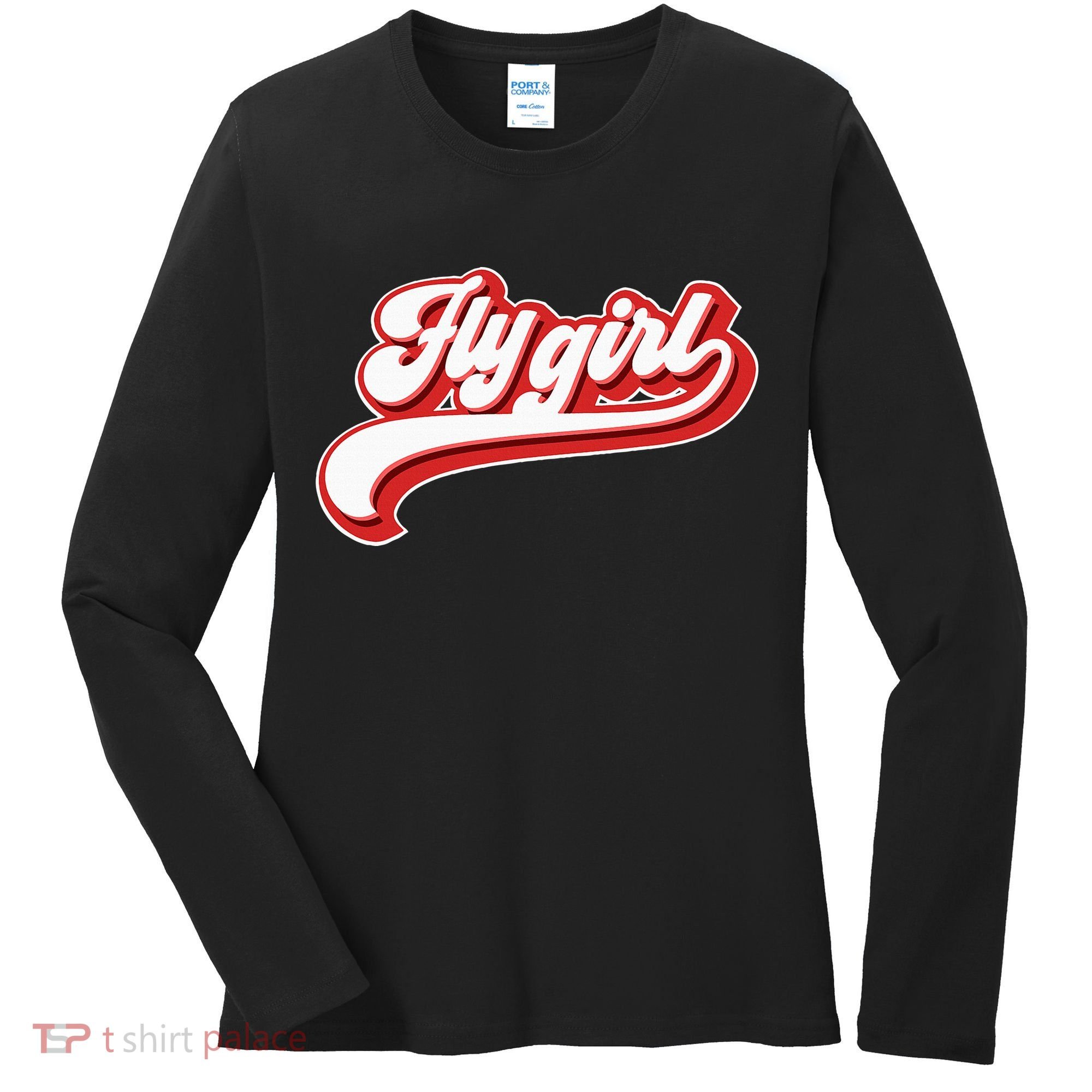 Fly Girl 80s 90s Old School Hip Hop Women's Long Sleeve Shirt