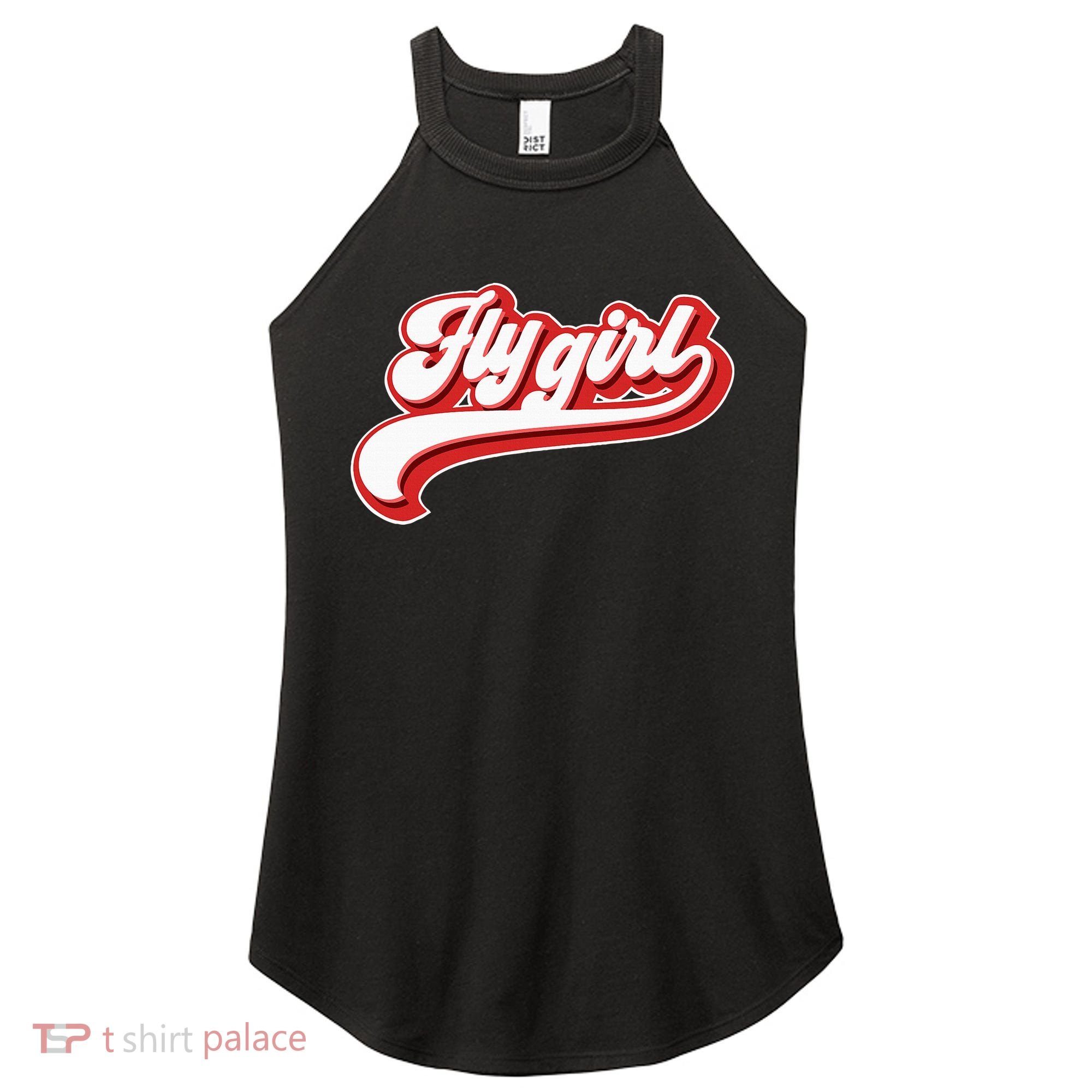 Fly Girl 80s 90s Old School Hip Hop Women's Perfect Tri Rocker Tank