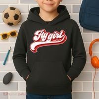Fly Girl 80s 90s Old School Hip Hop Kids Hoodie thumb 2
