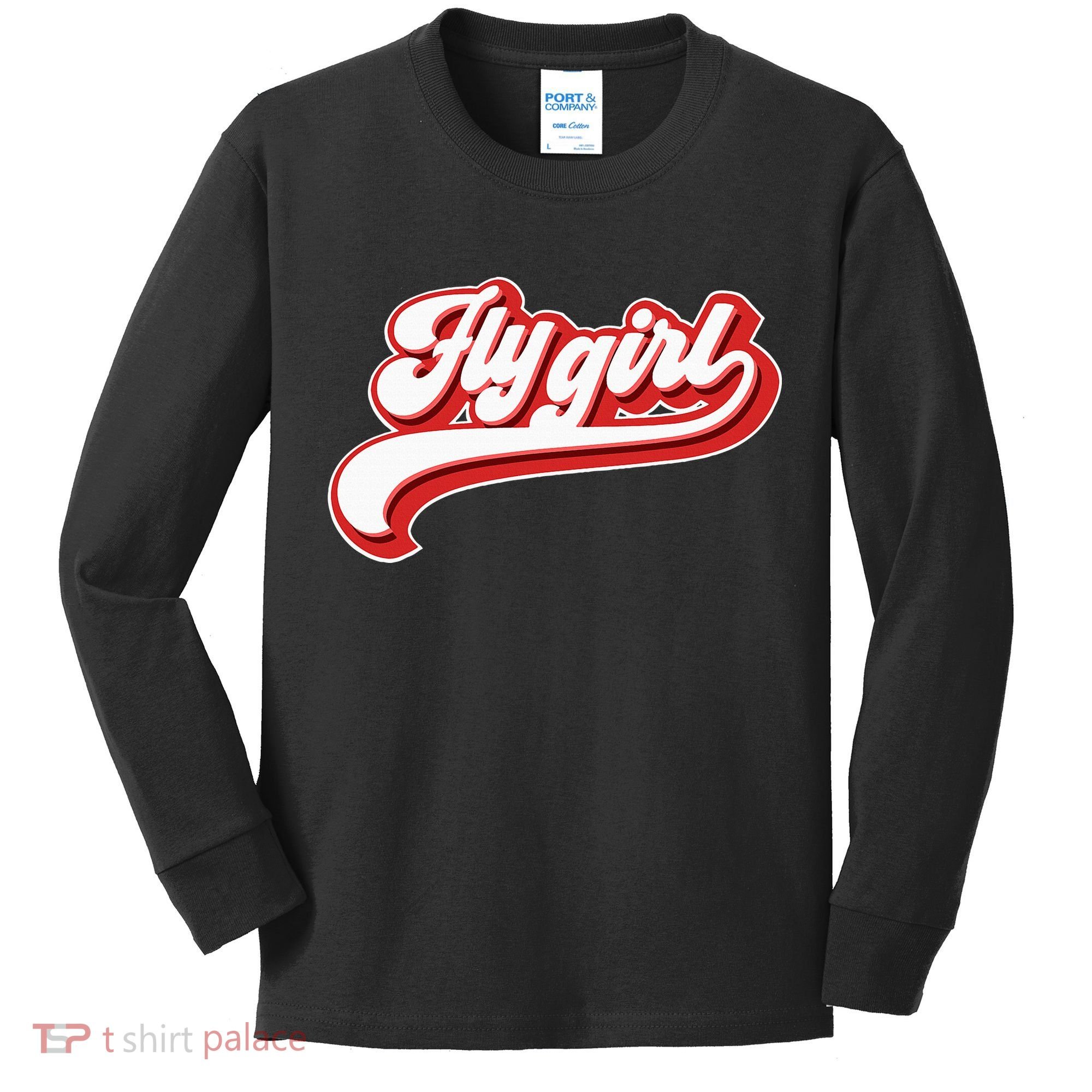 Fly Girl 80s 90s Old School Hip Hop Kids Long Sleeve Shirt