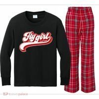 Fly Girl 80s 90s Old School Hip Hop Kids Long Sleeve Plaid Pajama Set thumb 0